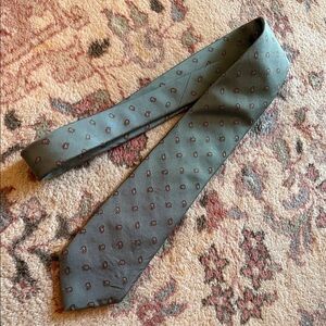 Vintage Elegant Green Patterned James Davis Men's Tie
